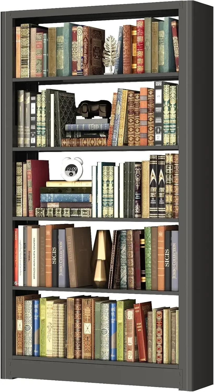 Book Shelf, 14" Deep Bookshelves Cases for Books, Garage Kit, CDs, Decor, 66" Tall Bookcase for Home Office Library Living Room