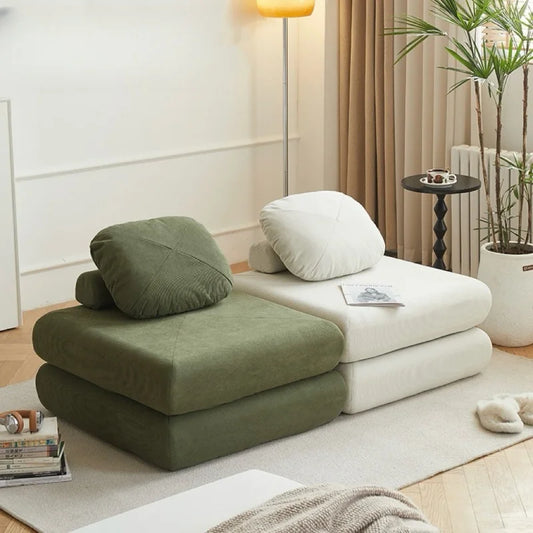 Lazy Sofa Single Person Detachable And Washable Sofa Home Furniture Living Room Sofa Bed Dual-useTatami Tofu Sofa New