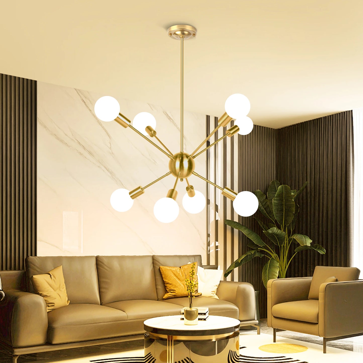 High-end Ceiling Chandelier LED Lights Home Decoration Interior Hanging Lustre Kitchen Dining Living Room Decor Pendant Lamps