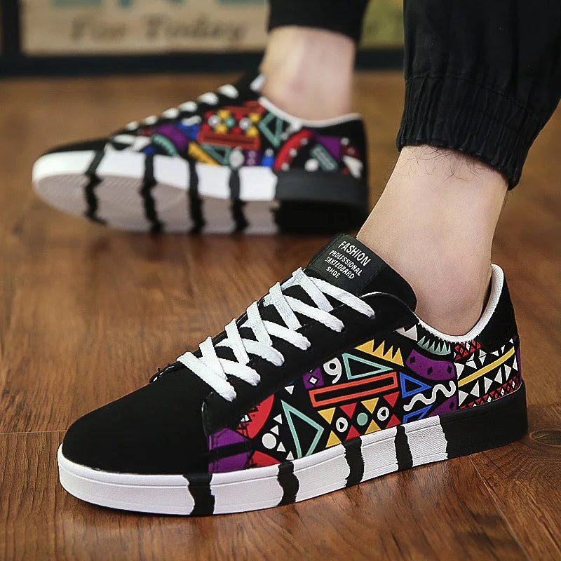 Men Casual Skateboarding Shoes High Top Sneakers Sports Shoes Men Outdoor Breathable Walking Shoes Street Shoes Chaussure Homme