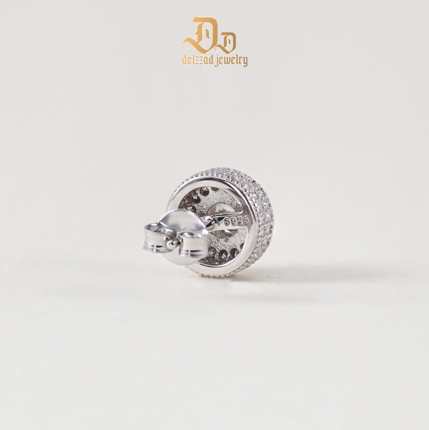 Delzzad 0.1-1ct 100% S925 Sterling Silver D Color Moissanite Women's Premium Sparkling Earrings Diamond Luxury Fine Jewelry Gift