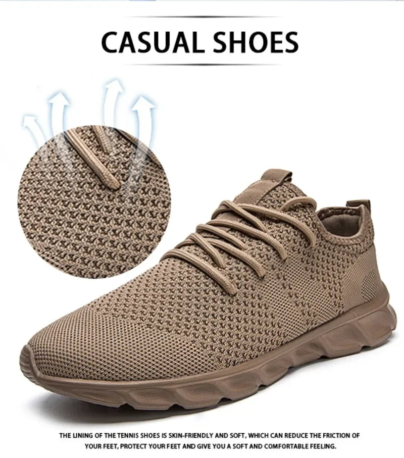 Men's Sneakers Breathable Running Shoes Ultralight Comfortable Casual Footwear Shoe Fashion Trendy Mesh Shoe Size 36-46