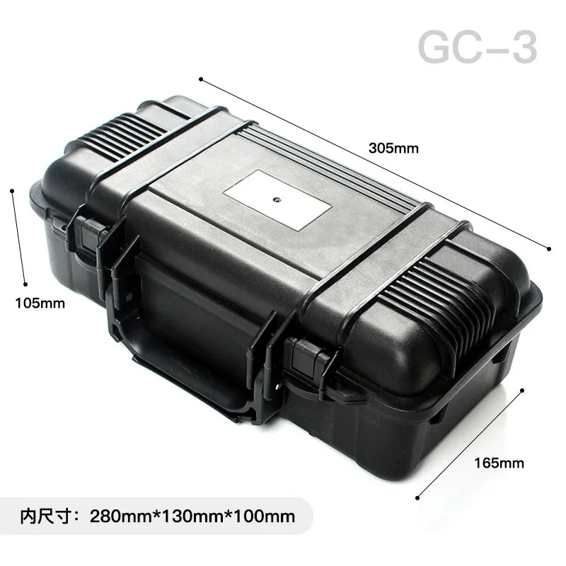 Tactical Safety Gun Bag Case Shockproof Box Storage Foam Instrument Tool Box Hunting Equipment Protective Sealed Box with Sponge