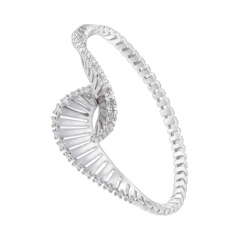 ZHUKOU 18K Golden Plated Brass Bracelet With Zirconia Earrings And Ring Collection Style Ladies Luxury Jewellery: VE1349