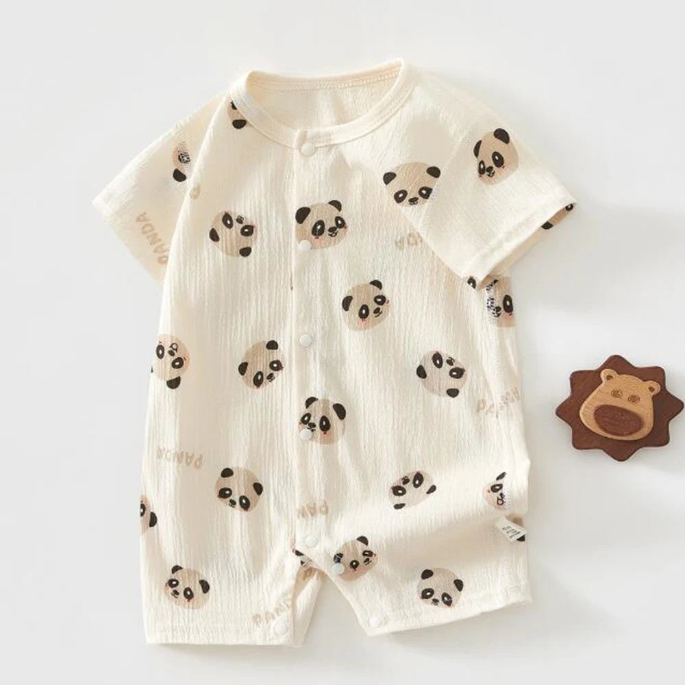 Baby Girl Clothes Summer New Arrival 2025 Baby Boy Romper Short Sleeve Thin 100% Cotton Unisex Infant Jumpsuit