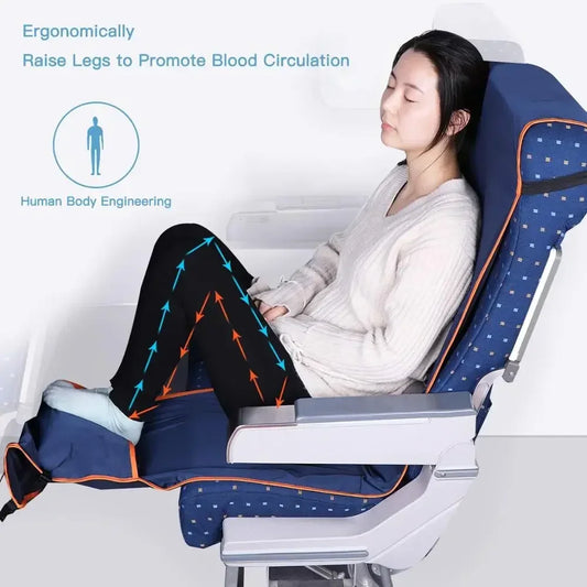 VECENT Adjustable Footrest Hammock with Inflatable Pillow Seat Cover for Planes Trains Buses Swing Chair Outdoor Chair Travel