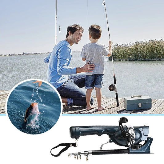 Portable Folding Fishing Rod Telescopic Fishing Pole with Reel Line Sea Pole Carbon Fiber for Outdoor Fishing Gifts for Men
