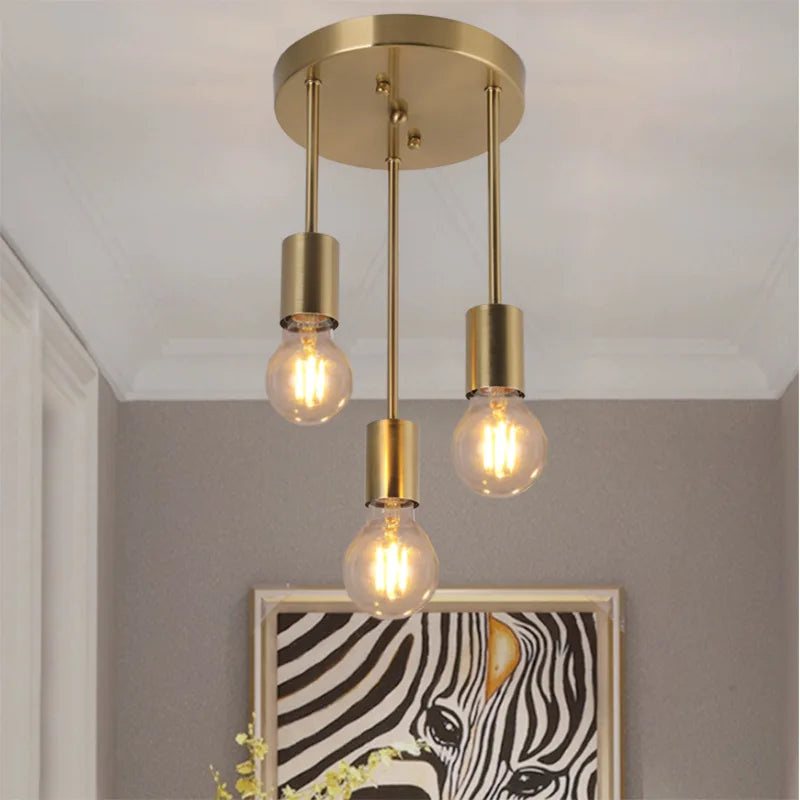 Ceiling Light Fixture Retro Vintage Ceiling Lamp Black Metal for Hallway Entryway Bedroom Balcony Dining Room