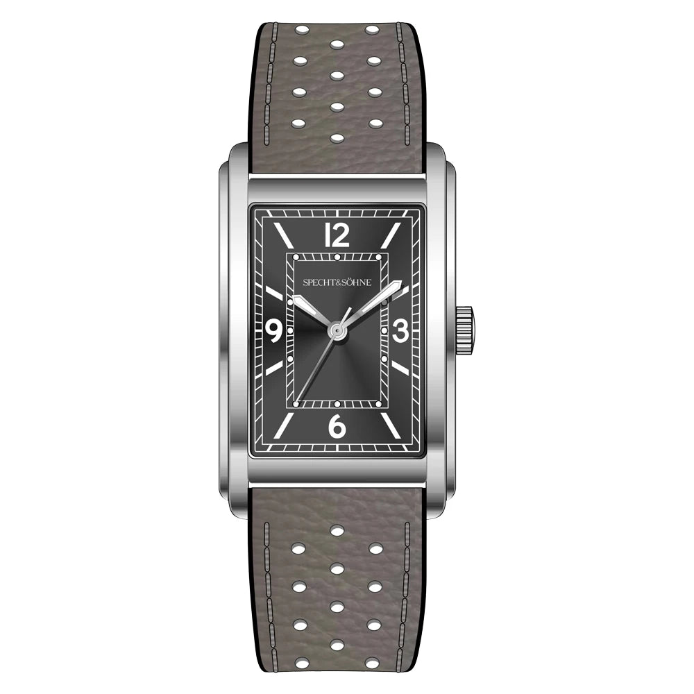 2025 New Fashion Specht & Söhne Square Watch Women's Watches Ultrathin VH31 Movt Casual Men Watch Grey Color Reloj Hombre 28MM