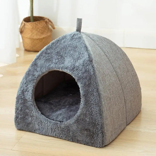 New Deep Sleep Comfort In Winter Cat Bed Thicken Cat Dog Cave Cat's House Products Pets Tent Cozy Cave Cat Beds Indoor For Dog