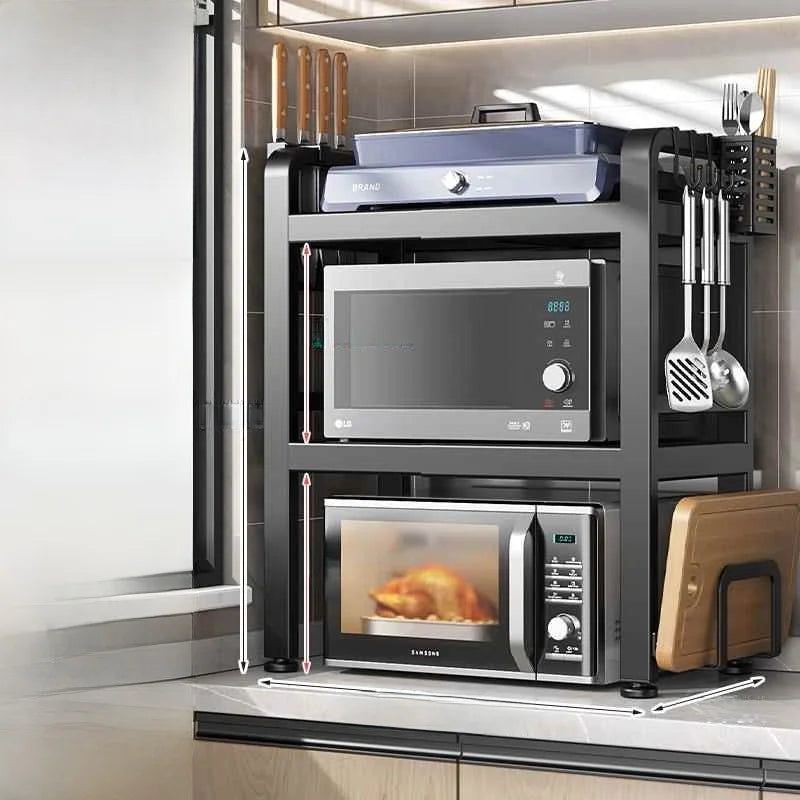 Kitchen Microwave Oven Ra Multi-Functional Home Countertop Rice Cooker Oven Storage Support Exble Organization elf