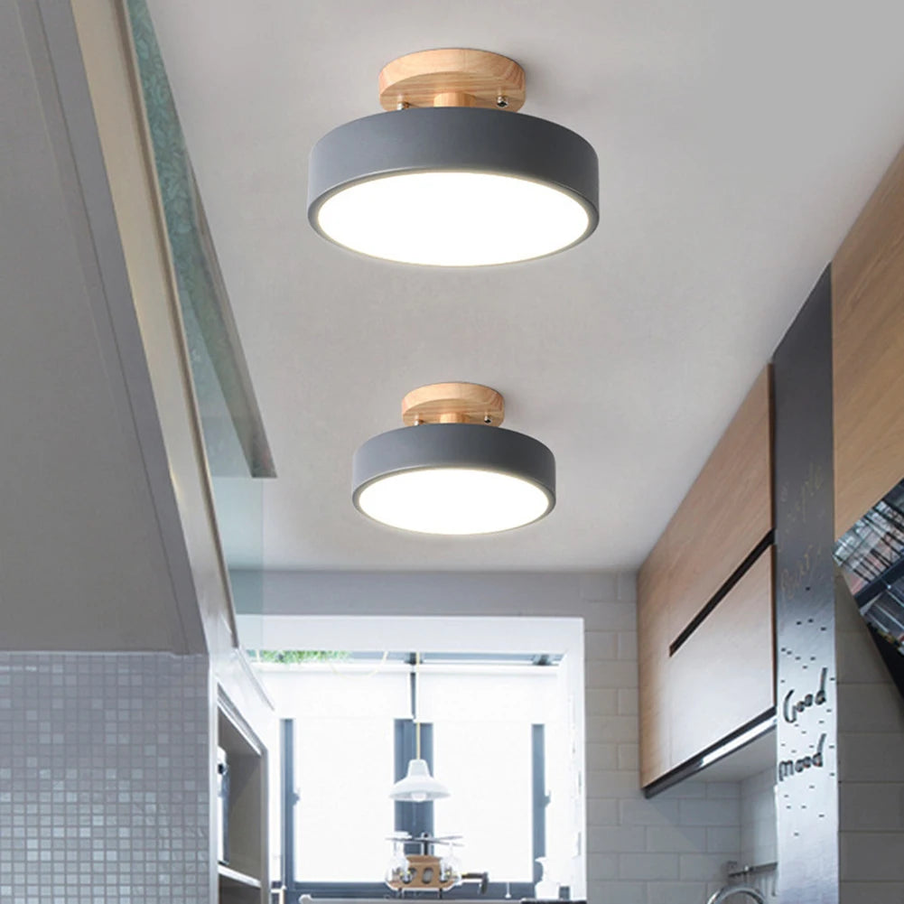 LED Indoor Ceiling Light Flush Mount Dimmable Energy Saving Protect Eyes Easy Installation for Bedroom Bathroom Corridor