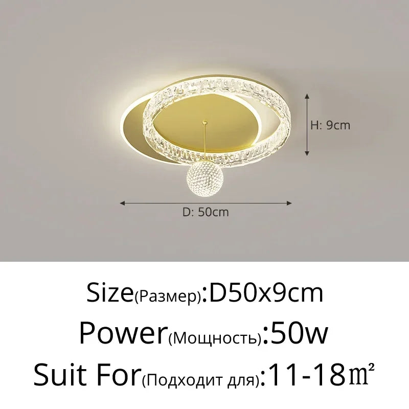 Home Decoration Chandelier Modern Light Luxury LED Ceiling Lamp For Living Room Bedroom Home Decor Indoor Lighting Light Fixture