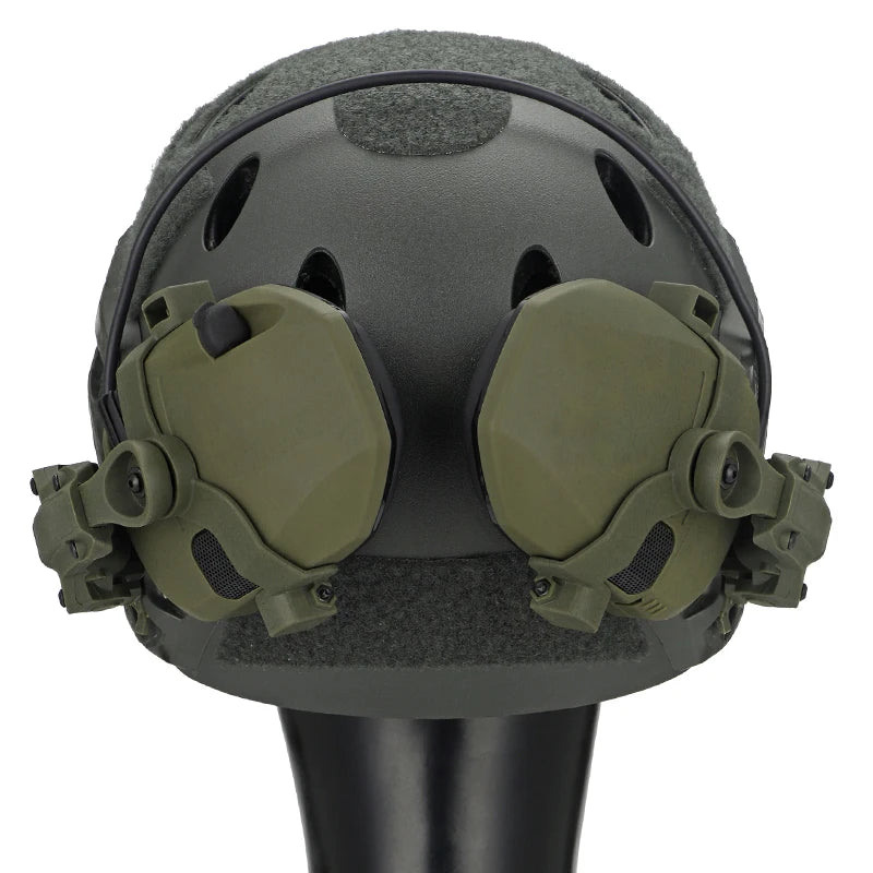 Electronic Shooting Headset Helmet Mounted Version Hunting Pickup and Noise Reduction Tactical Headset Hearing Protection