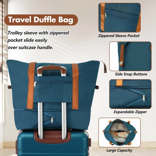 Hardshell Luggage Sets with Bags Carry-on Suitcase Double Spinner Wheels with TSA Lock ,Single Luggage 20 IN, Multiple colors