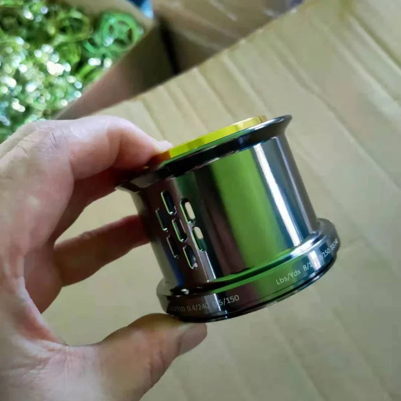 Fishing Reel Spool 8000 -12000S Spare Wire Cup All Metal Spool Diagonal Mouth Design Spinning Spool Carp Saltwater for Accessory