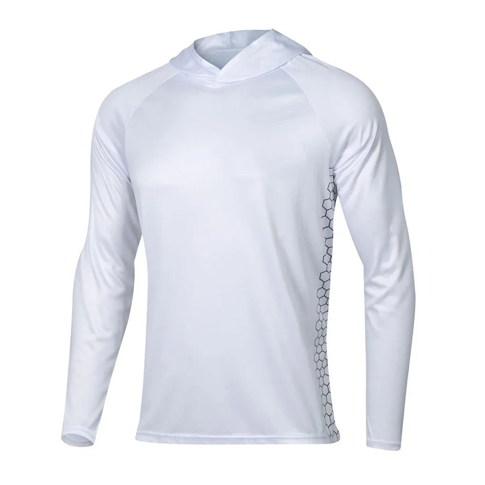 Fishing Hoodie Men's Long Sleeve Uv Protection Angling Clothing Outdoor Hiking T-Shirt Fishing Surfing Shirts