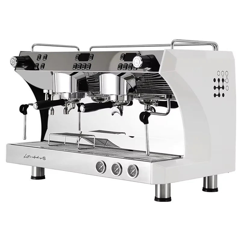 Commercial Coffee Maker CRM3120C Dual Head Coffee Machine, Independent Multi Boiler System, Adjustable Extraction Temperature