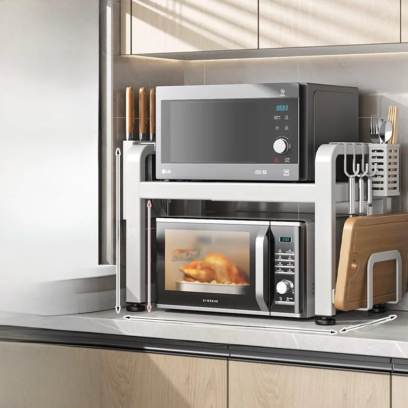Kitchen Microwave Oven Ra Multi-Functional Home Countertop Rice Cooker Oven Storage Support Exble Organization elf