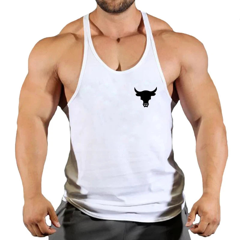 Men's Vest Clothing Muscle Vest Undershirt Strap Bodybuilding Gym Shirt Fitness Men's Workout Bodybuilding Men's Sportswear