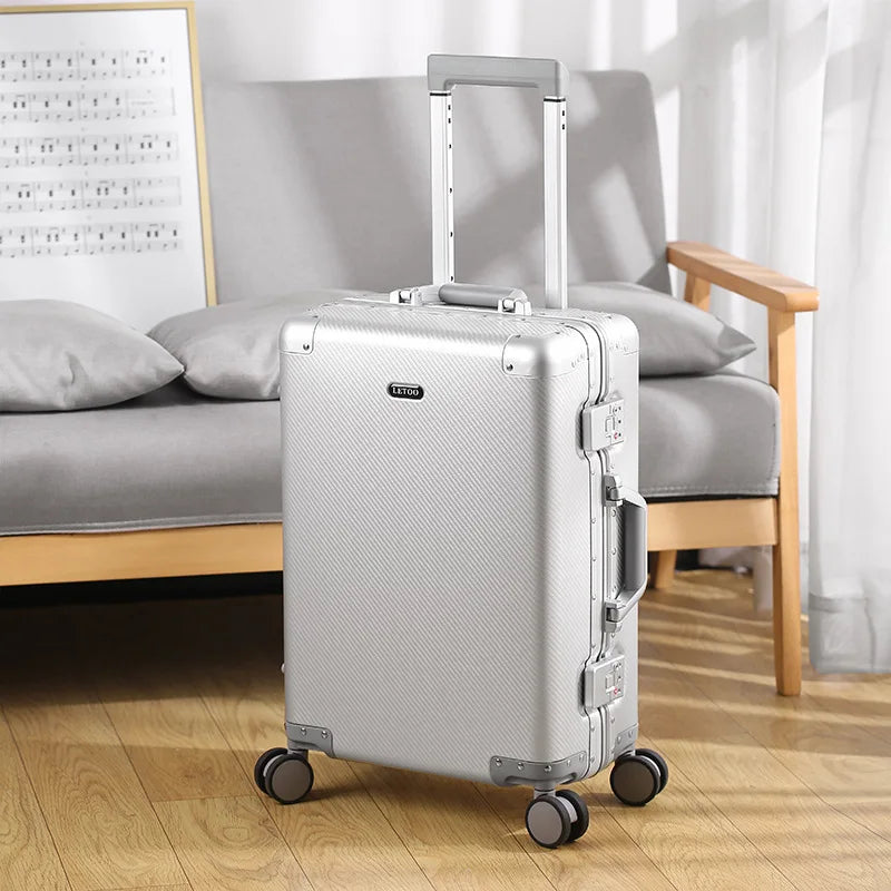 20/26 inch Aluminum-magnesium alloy Travel Suitcase Carry on Luggage Rolling Luggage Suitcase Boarding Trolley Case with Wheels
