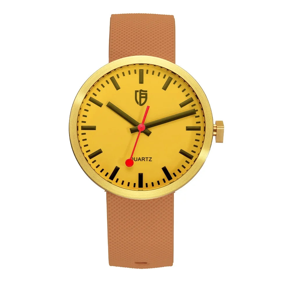 BERNY Men/Women Quartz Watches 38mm Luminous Dial Railways Sports Sapphire 5ATM Stainless Steel Classic Men's Wristwatch