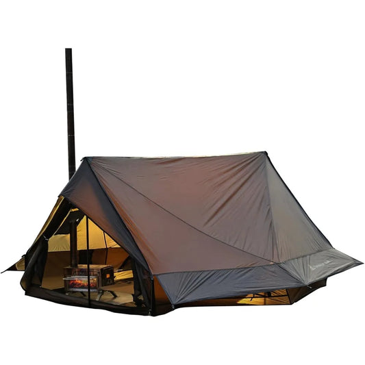 Hot Tent with Stove Jack – 4 Season Waterproof & Windproof Shelter for 1–4 People, Lightweight for Camping, Hiking, Hunting & Fi