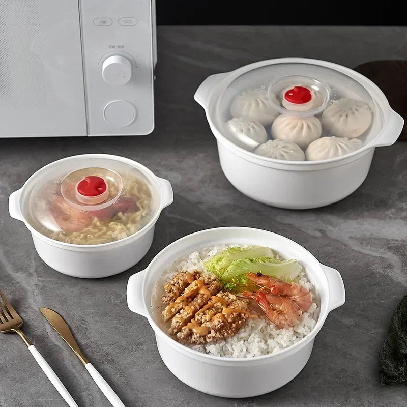 Microwave Oven Special Box Heated Pot Rice Hot Rice Steamed Buns Noodles Bowl Household Kitchen Food Cooking Container Tableware