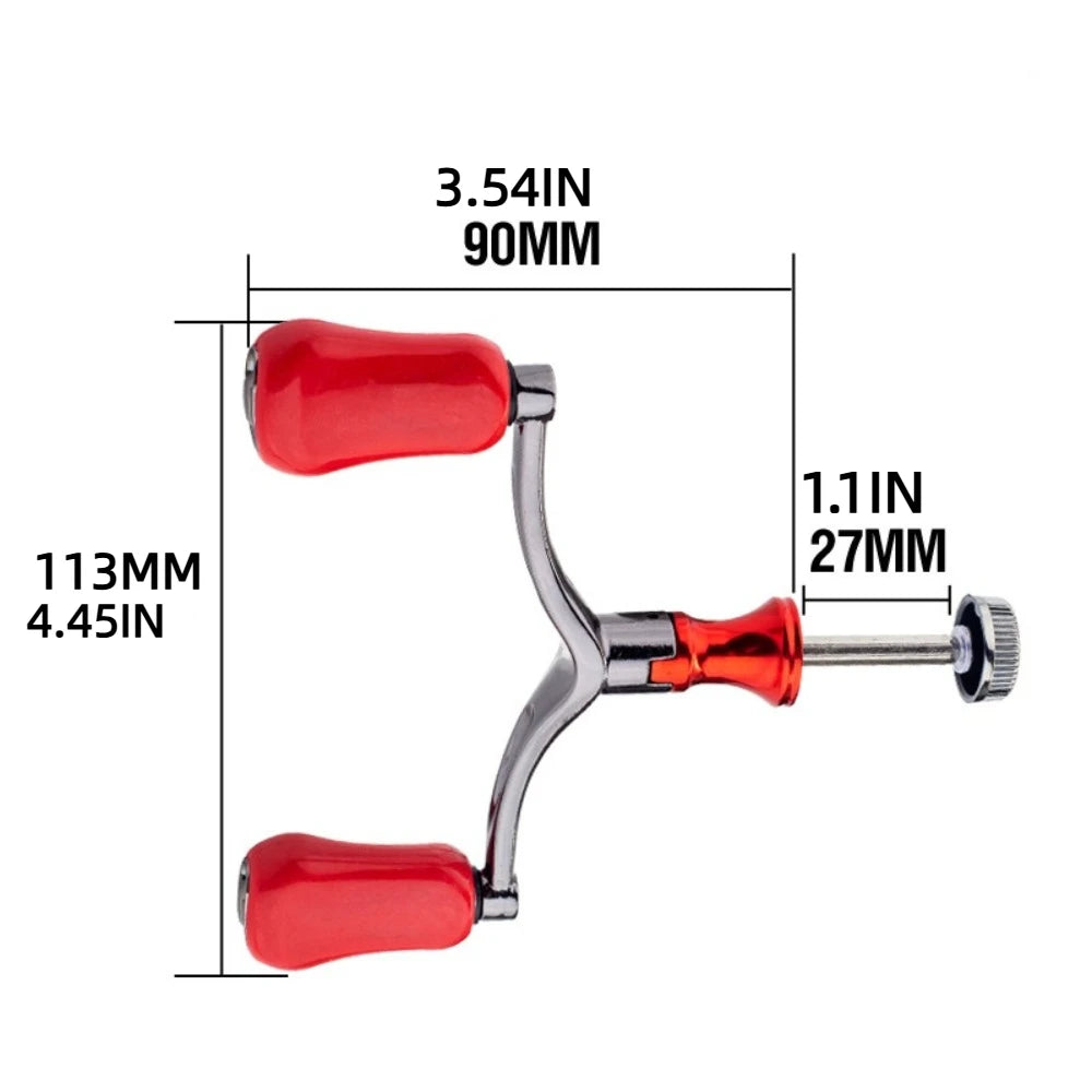 Double Reel Fishing Reel Handle Light Weight Sturdy Rocker Fishing Knob Grip Reusable Ergonomic Design Spinning Reel Replacement