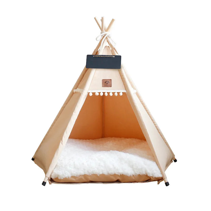 Pet Dog Cat House Bed with Thick Cushion for Cats Medium and Small Dogs Puppy Deep Sleeping Indoor Soft Canvas Pet Supplies