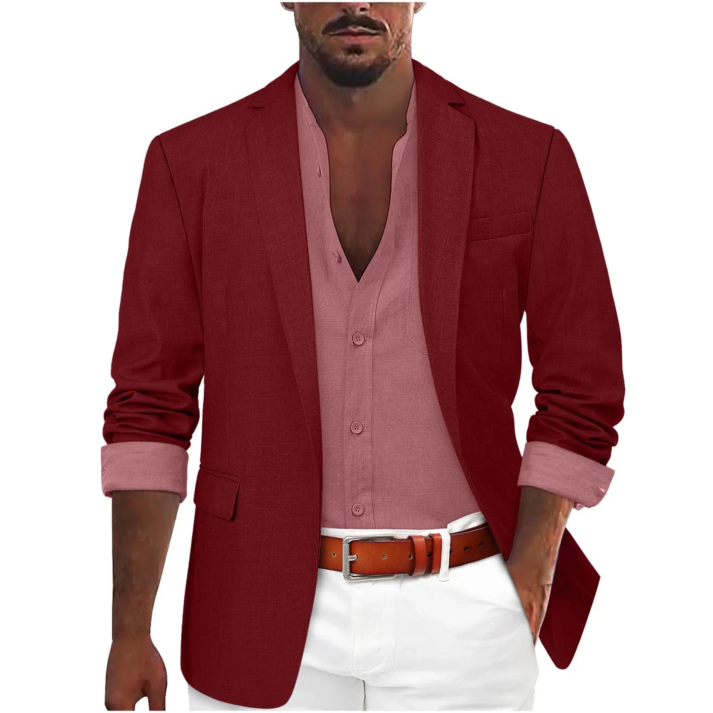 2025 Fashion Men's Clothing Business Casual Blazer Coats Classic Single Button Slim Fit Suit Jackets Elegant Gentleman Suit Tops
