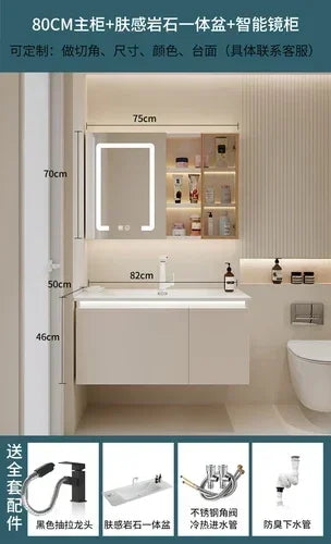 Washbasin Storage Bathroom Cabinets Mirror Wall Shelf Tool Drawer   Display Casa Arredo Room Furniture YY50BC