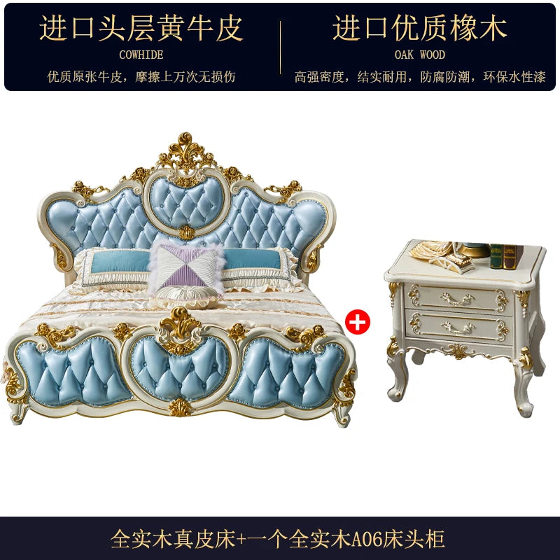 Waterproof Aesthetic Bed Twin Luxury Princess Headboards Bed Multifunctional Frame Cama De Lujo Para Dormitorio Home Furniture