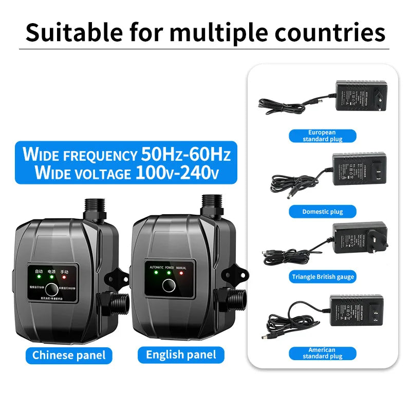 2025 New Upgraded Automatic Booster Pump 150W 24V Brushless Water Pump Home Shower Water Heater Added Water Pressure Silent Pump