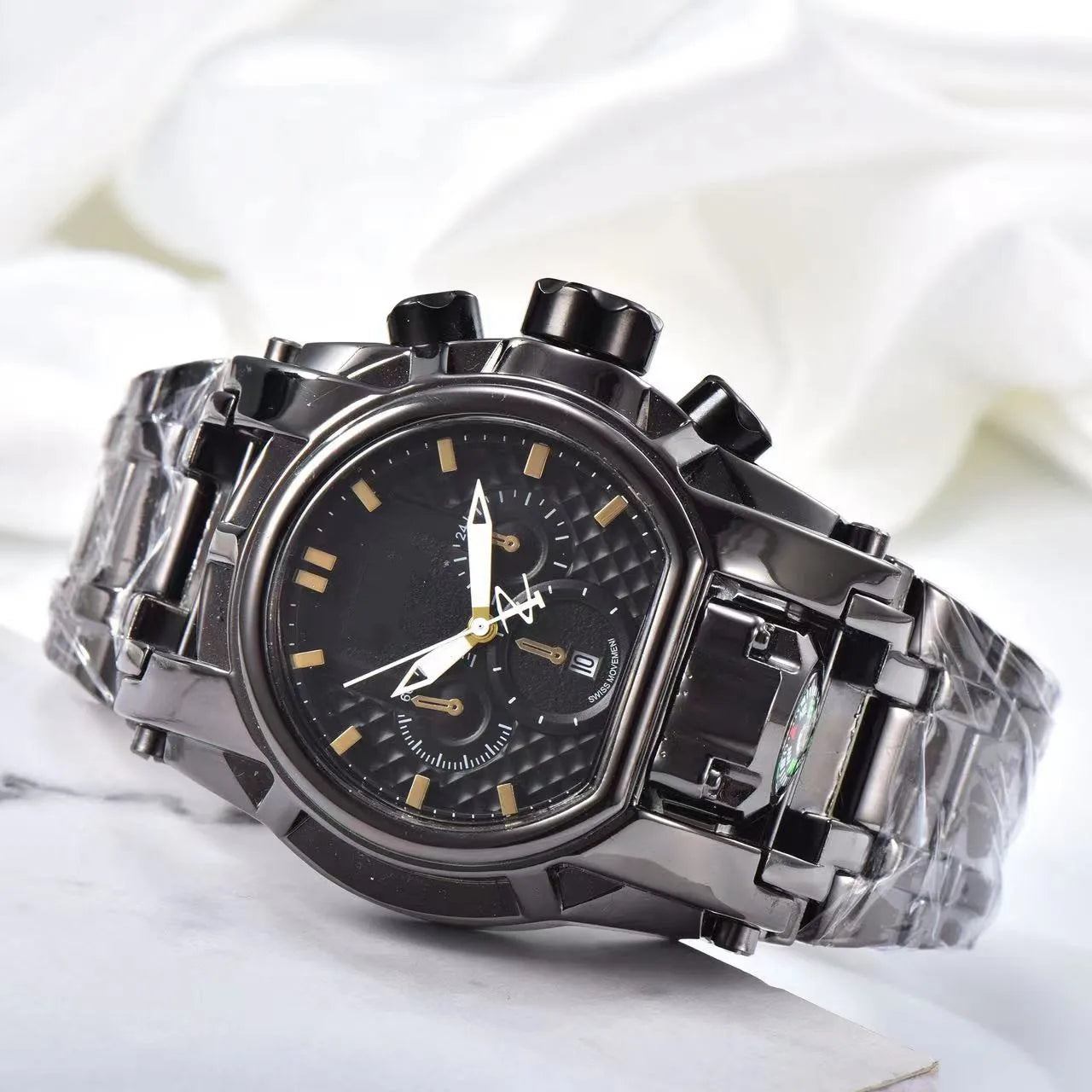 Men's Chronograph Watch - Luxury Invincible Relógio Masculino