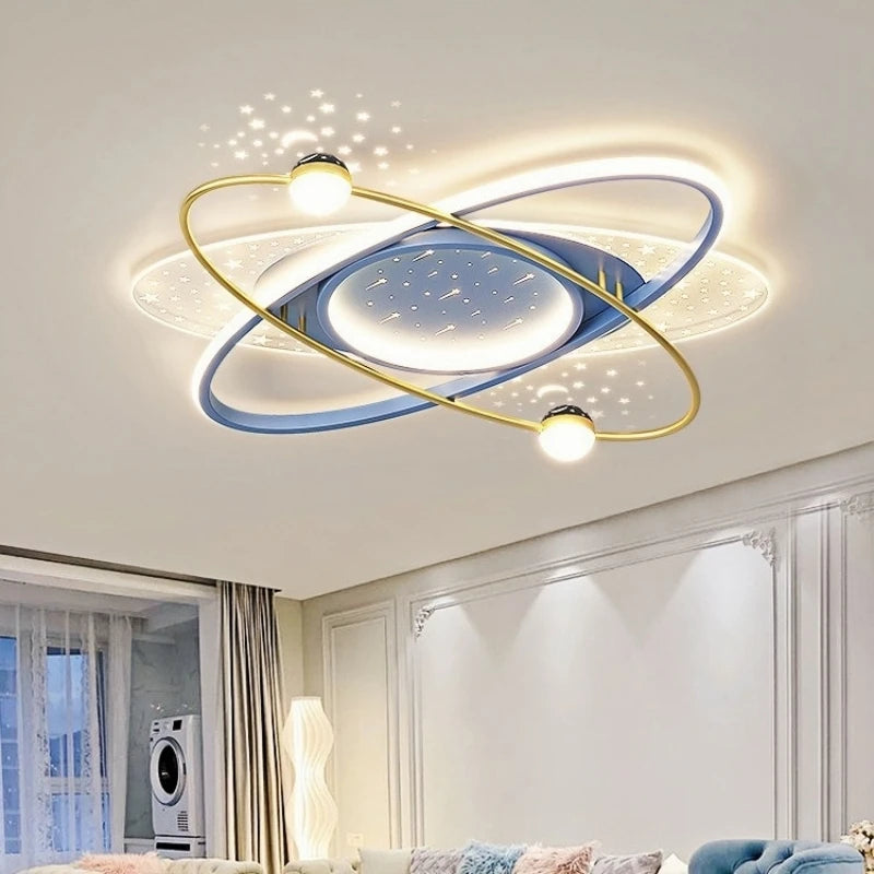 Modern LED Chandelier Light Luxury Starry Sky Home Decor Living Children's Room Bedroom Lamp Indoor Lighting Kids’ Pendant Light