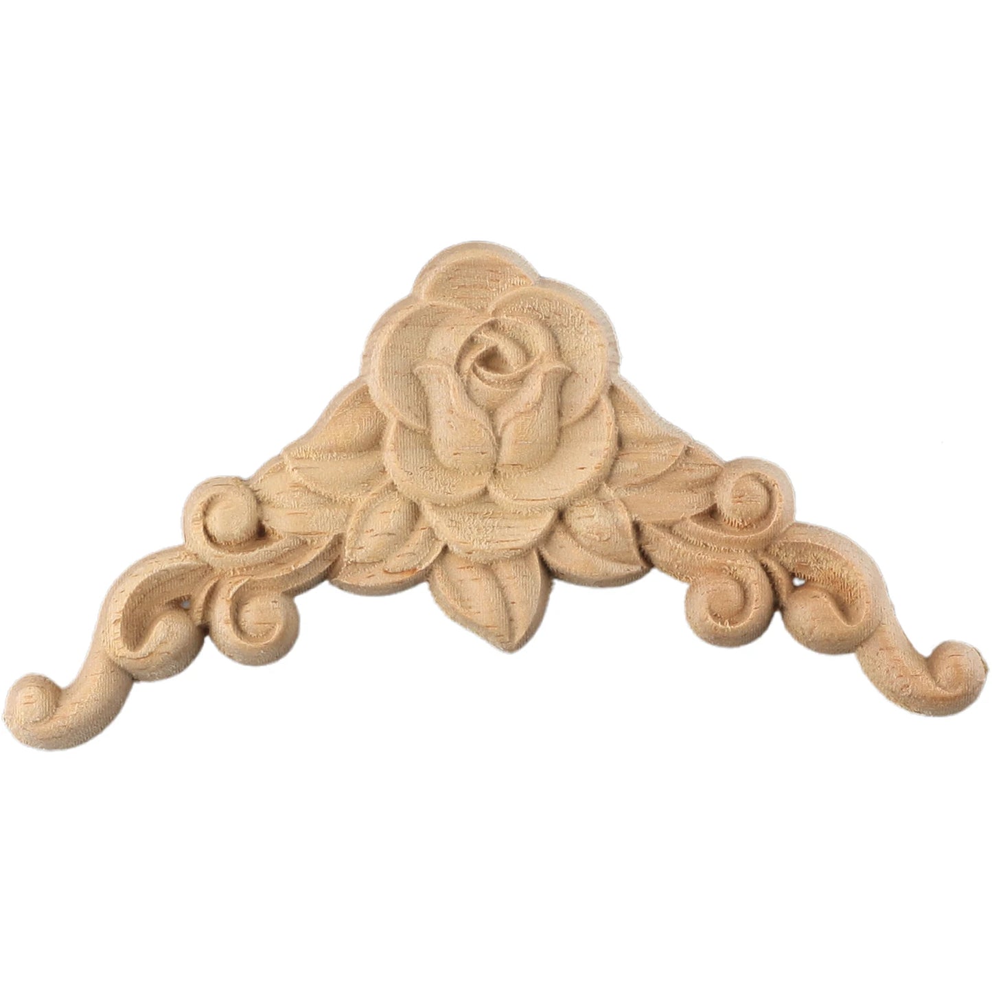 4PC Wooden Carved Corner Onlay Furniture Applique Moulding Decal DIY Home Decor Frame Wall Door Furniture Woodcarving Decoration