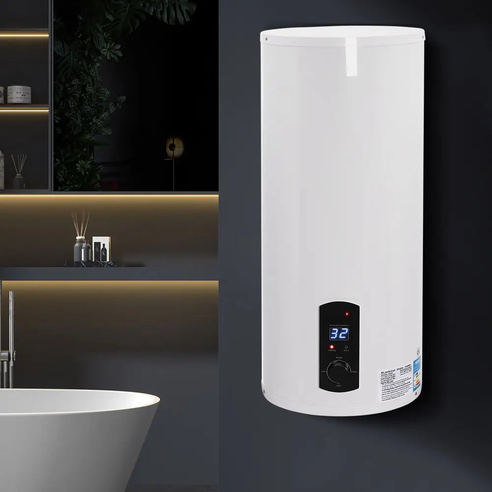 Electric Storage Hot Water Heater 60L Electric Boiler Instantaneous Water Heater Boiler Horizontal 220V 2000W 25-75 ° C