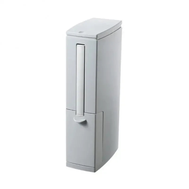 Bathroom Plastic Trash Can with Toilet Brush Waste Bin Narrow Dustbin Garbage Bucket Bathroom Kitchen Household Cleaning Tools