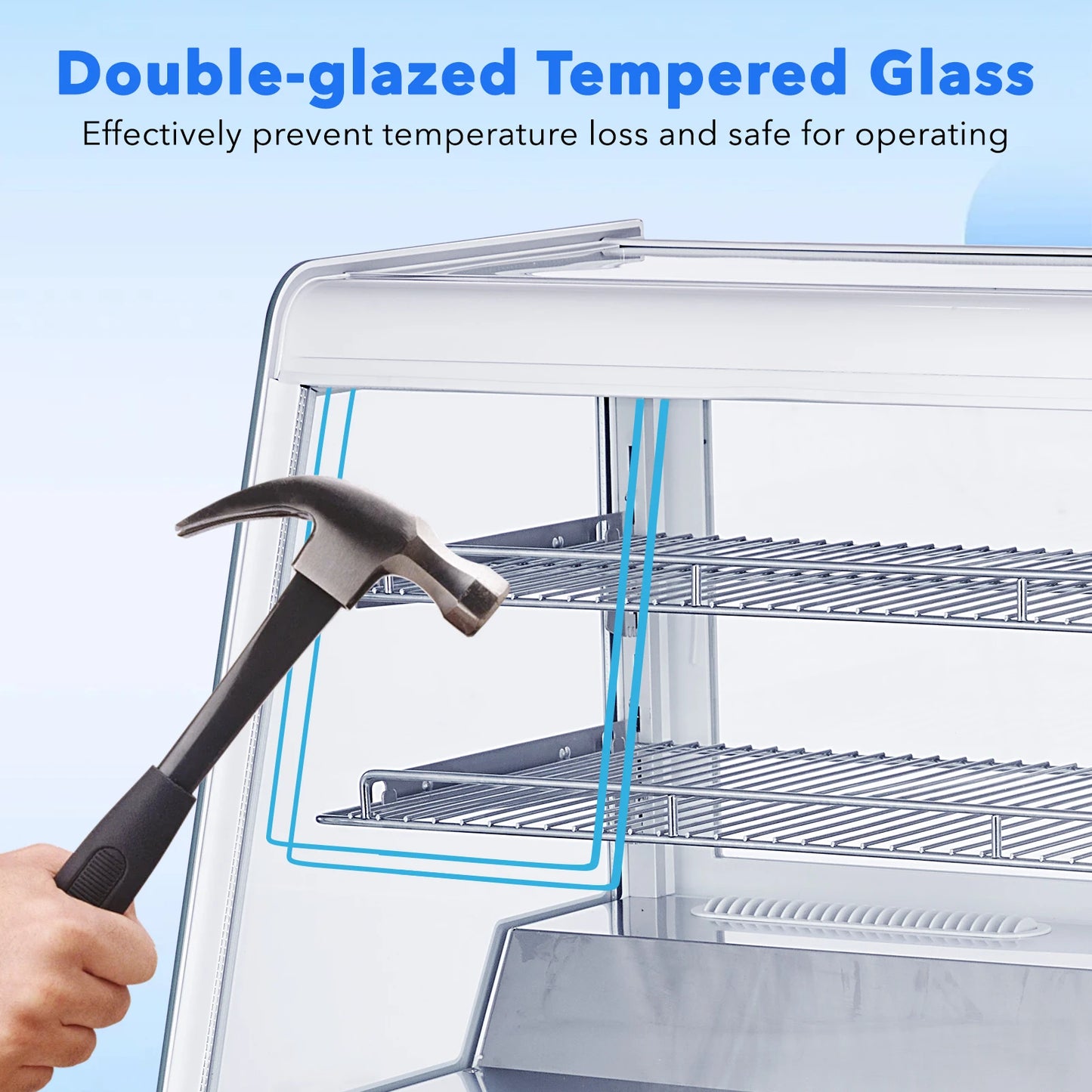 149 L Commercial Display Refrigerator Refrigerated Display Case Countertop Pastry Display Fridge With Tempered Glass Door