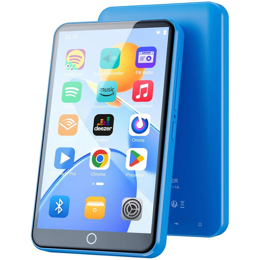 80GB(16GB+64GB) MP3 Player with Bluetooth and WiFi, Android MP3 & MP4 Players with 4" Touchscreen and Speaker,  Spotify