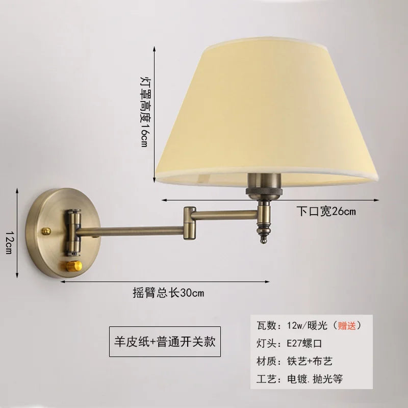 European and American Home Decoration Flexible wall Lamp for Living Room Bedside Mirror Light Wall Sconces Led Lighting Fixtures
