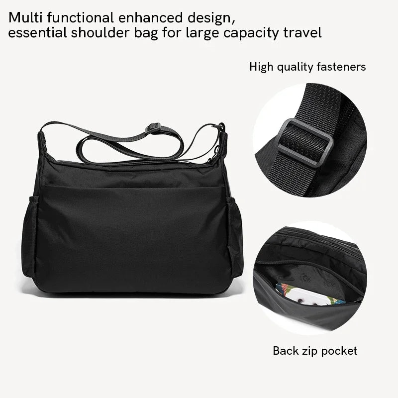 Volunteer Men's Crossbody Shoulder Bag Multipurpose Laptop Messenger Bag Casual Oxford Commuter Lightweight Sling Bags 1829-06