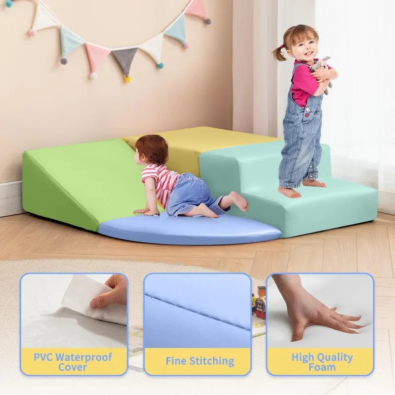 Foam Climbing Blocks for Toddlers 4pcs Climbing Toys Toddlers 1-3 for Climb Toddler Climbing Toys Indoor Nursery Children's Room