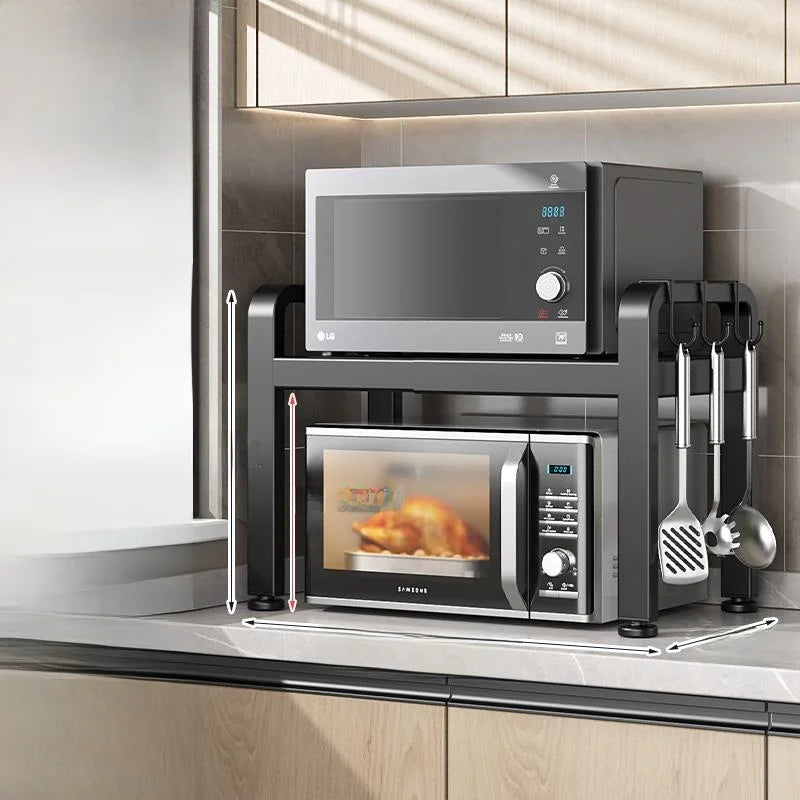 Kitchen Microwave Oven Ra Multi-Functional Home Countertop Rice Cooker Oven Storage Support Exble Organization elf