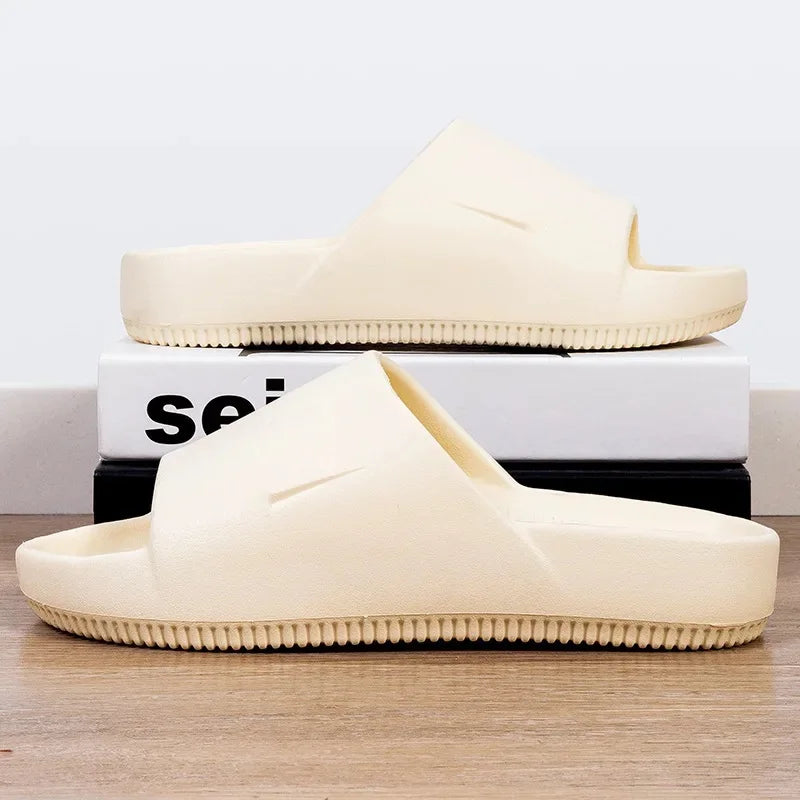 2024 New Ultra Soft Casual Sports Wear-Resistant Outdoor Heightened Slippers Sandals Couple Model Slippers For Women
