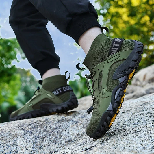 Hiking Shoes for Man Outdoor Comfortable Breathable Mesh High Top Boots Mountaineering Woman Quick Drying Leisure Travel Sneaker