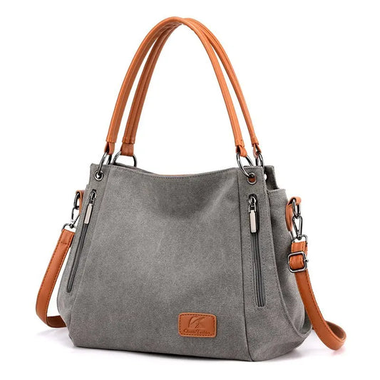 Women's work handbag, large capacity, elegant shoulder bag, detachable shoulder strap, safety zipper handbag
