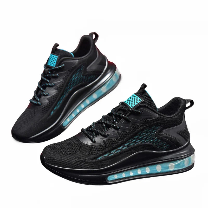 Spring and Autumn New Men's Casual Air Cushion Running Shoes Lightweight Mesh Casual Shoes Anti-Slip Shock Absorbing Sports Shoe