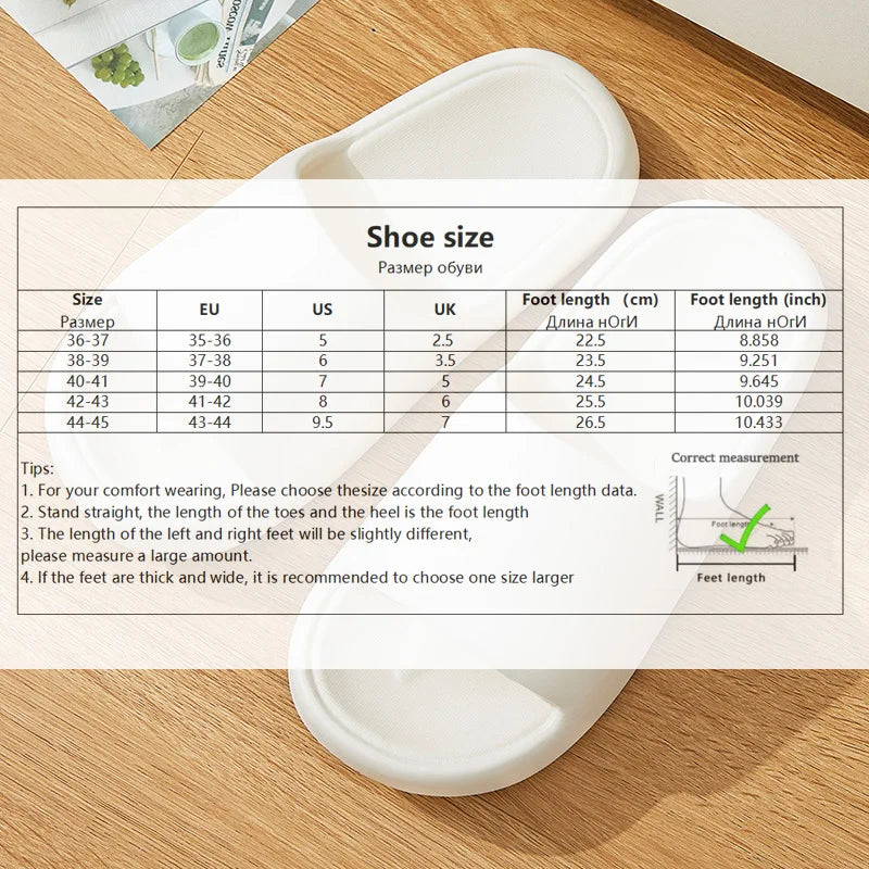 Lightweight Platform Slippers Women Super Soft Non Slip Beach Flip Flops Woman Comfort Couples Indoor Slides Shower Shoes